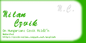 milan czvik business card